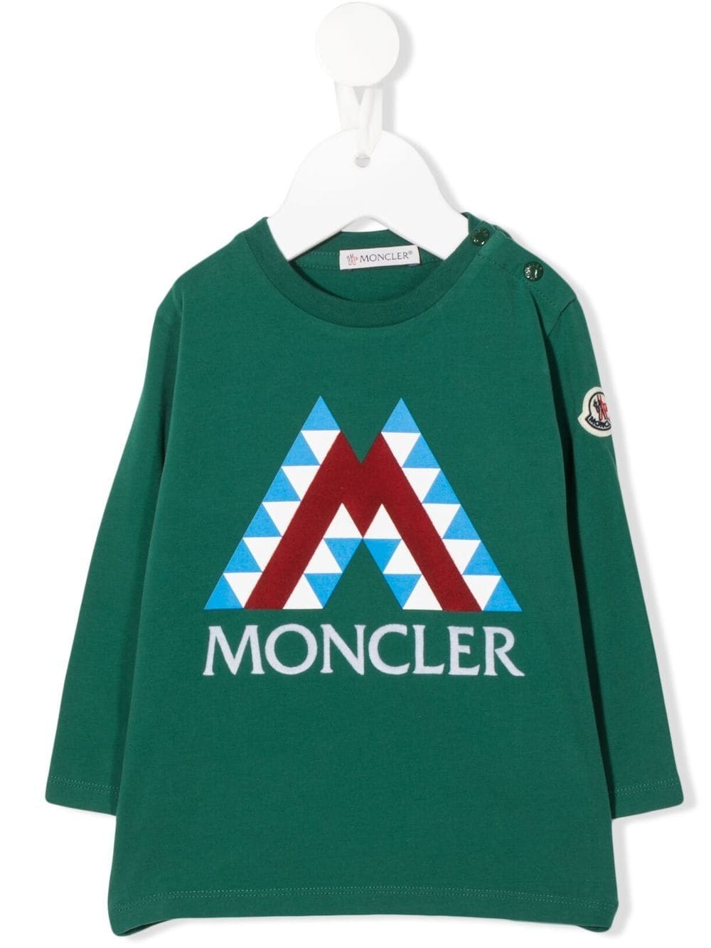 Moncler Enfant logo-print long-sleeve T-shirt - Green von Moncler Enfant