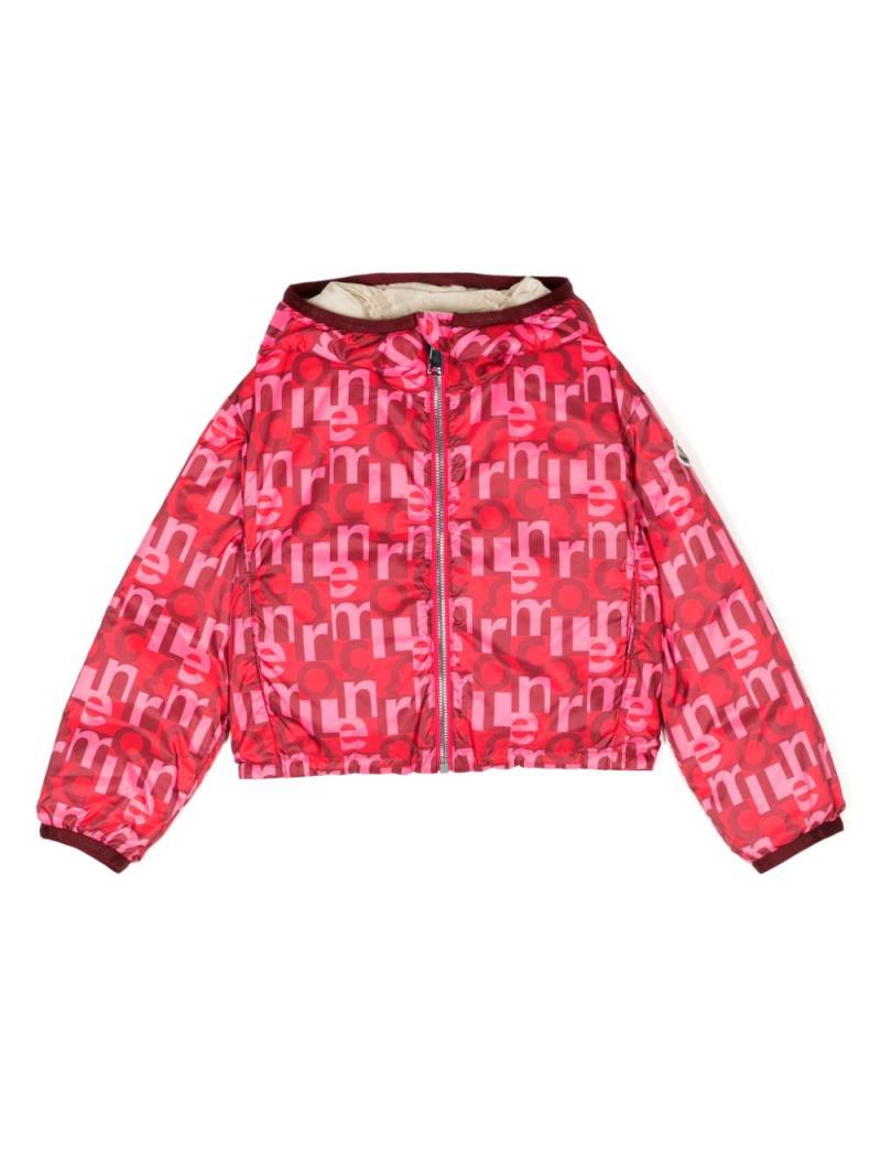 Moncler Enfant logo-print padded jacket - Red von Moncler Enfant