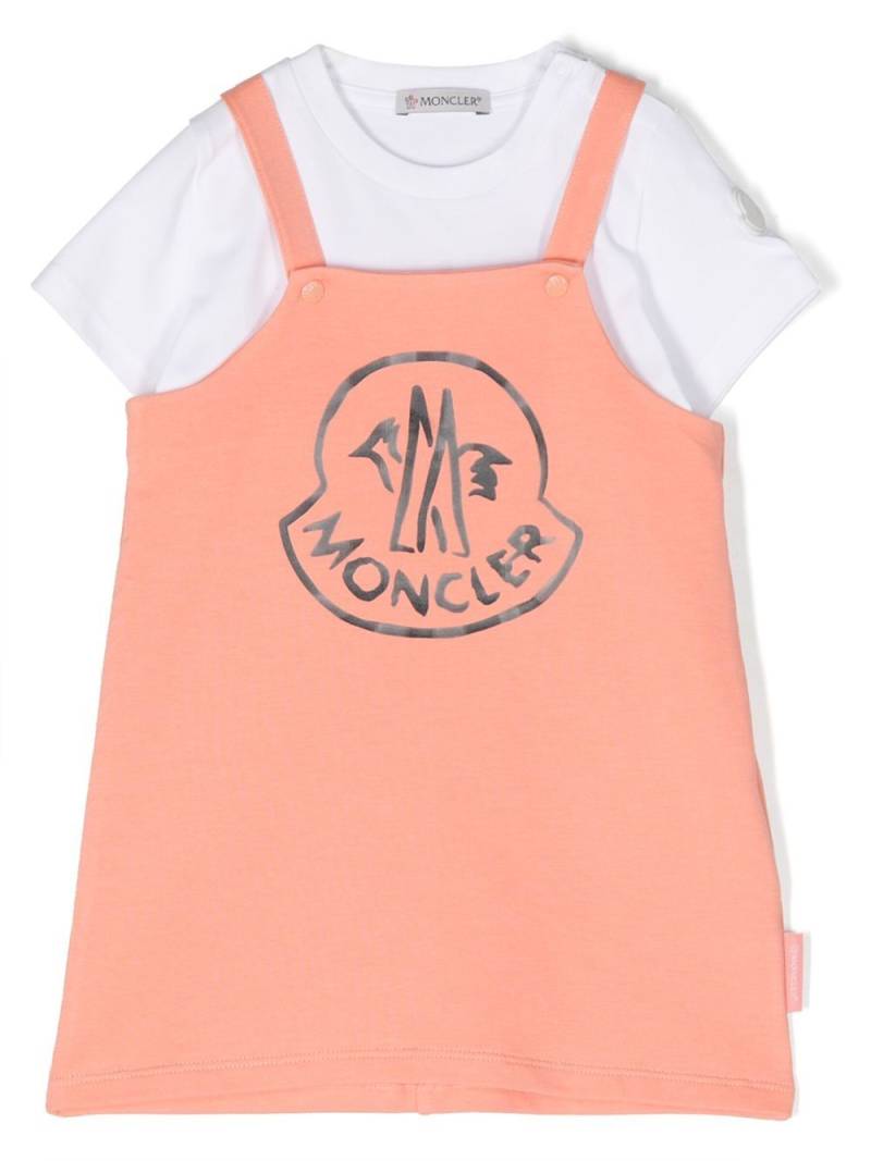 Moncler Enfant logo-print press-stud dress - Orange von Moncler Enfant