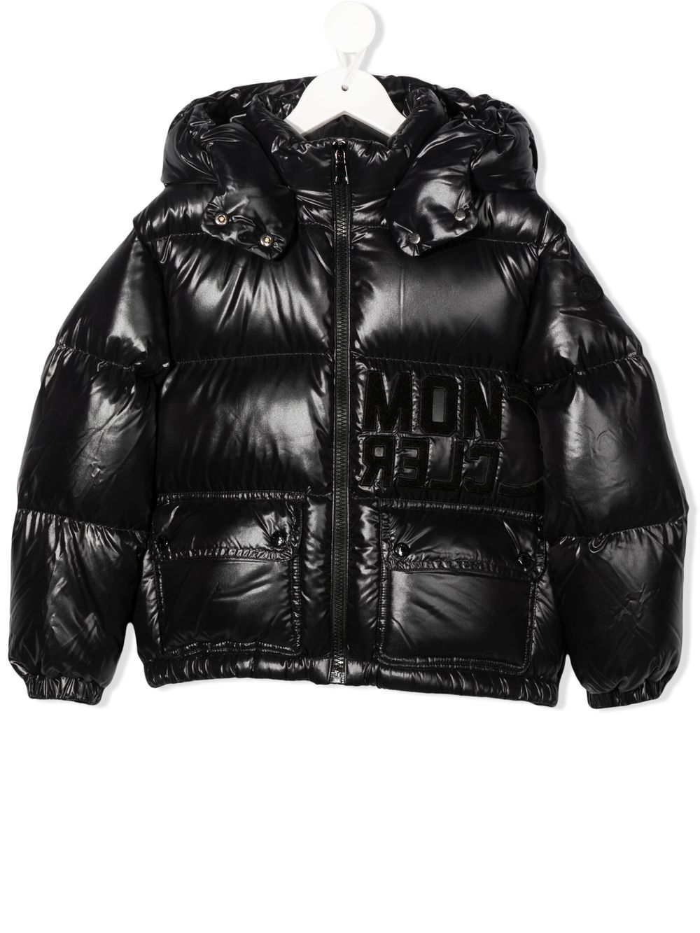 Moncler Enfant logo-print puffer jacket - Black von Moncler Enfant