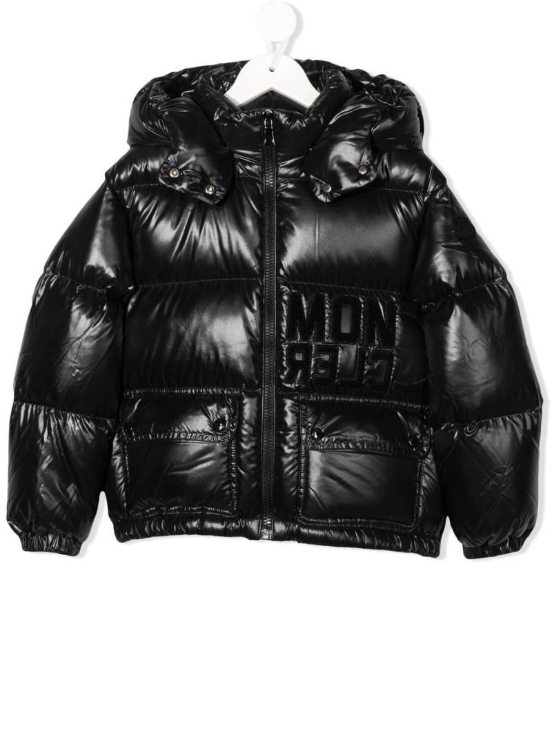 Moncler Enfant logo-print puffer jacket - Black von Moncler Enfant