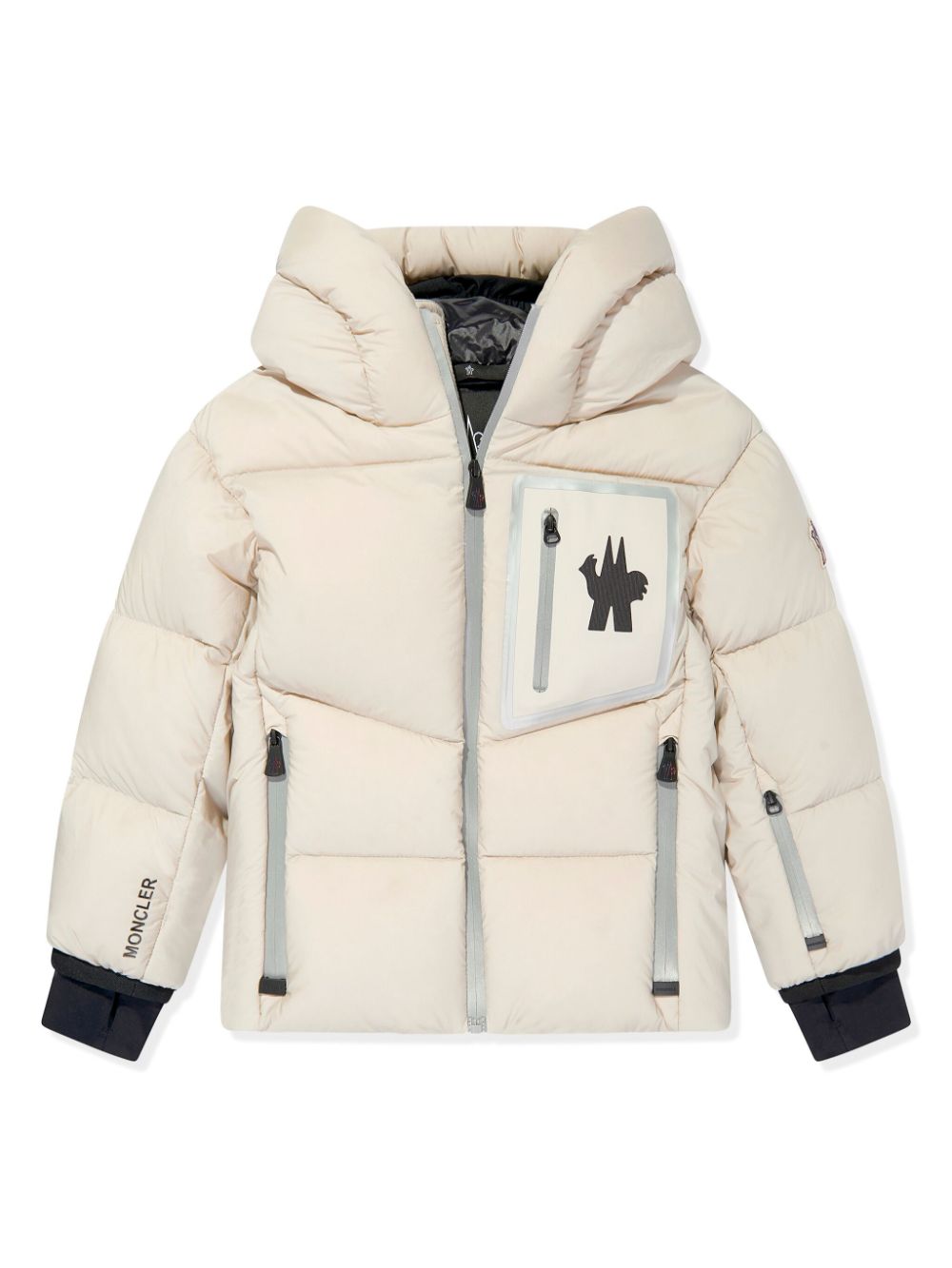 Moncler Enfant logo-print puffer jacket - Neutrals von Moncler Enfant