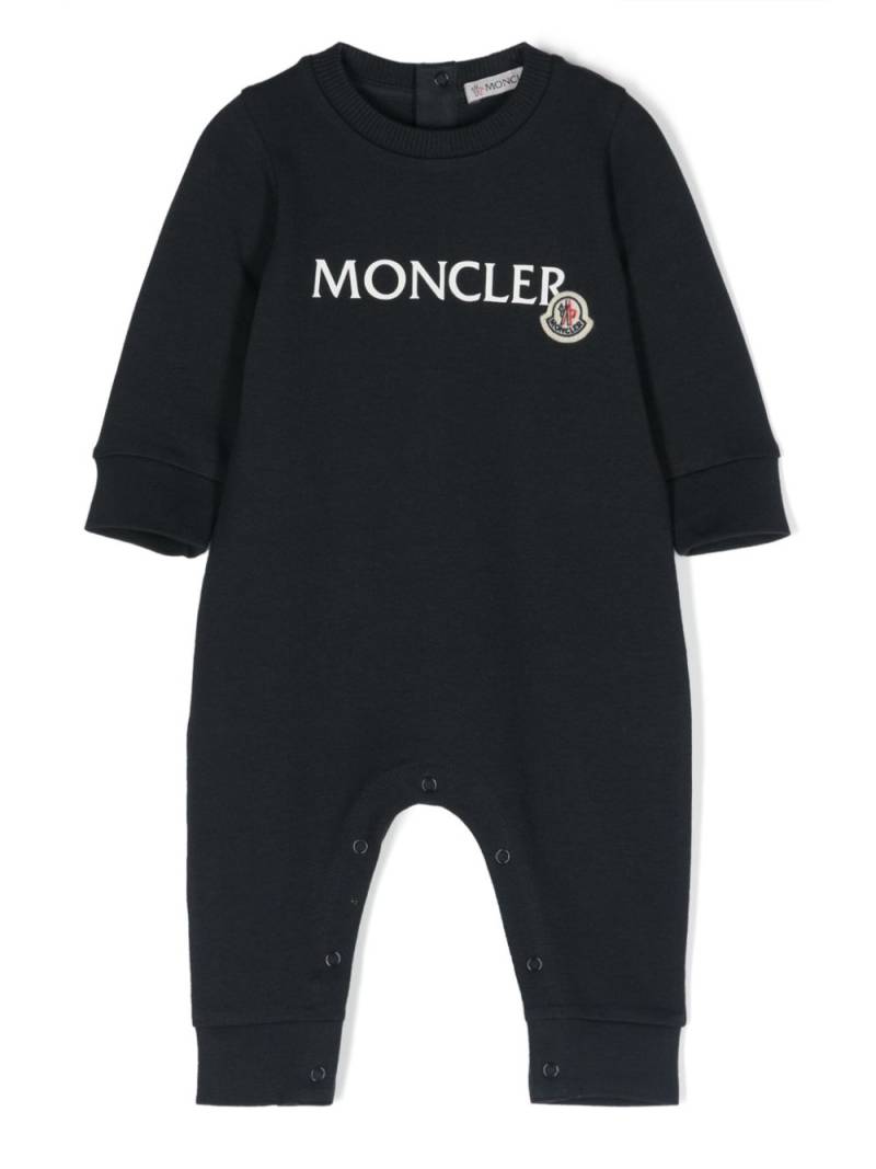 Moncler Enfant logo-print romper - Blue von Moncler Enfant