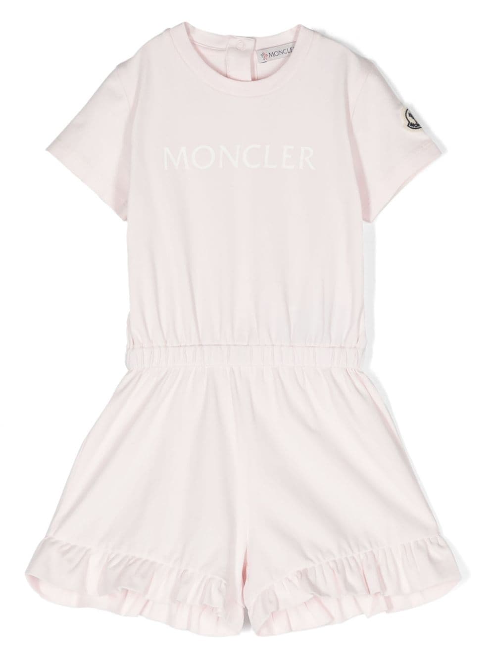 Moncler Enfant logo-print ruffled shorties - Pink von Moncler Enfant