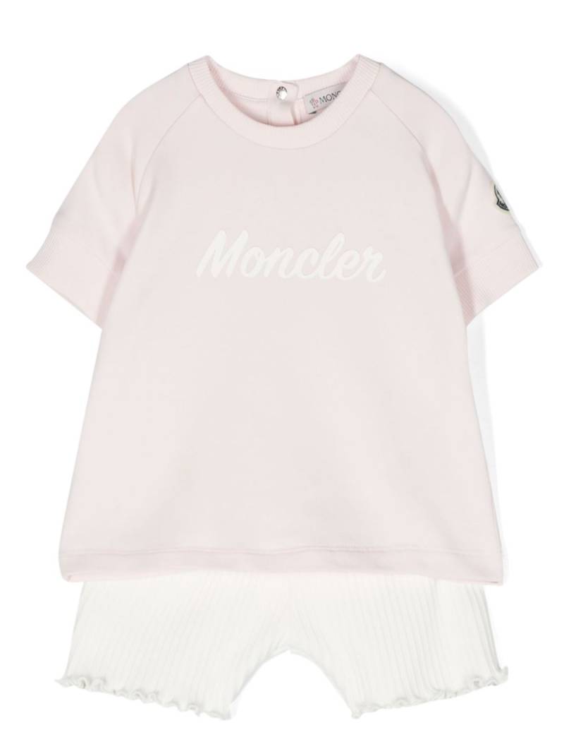 Moncler Enfant logo-print shorts set - White von Moncler Enfant