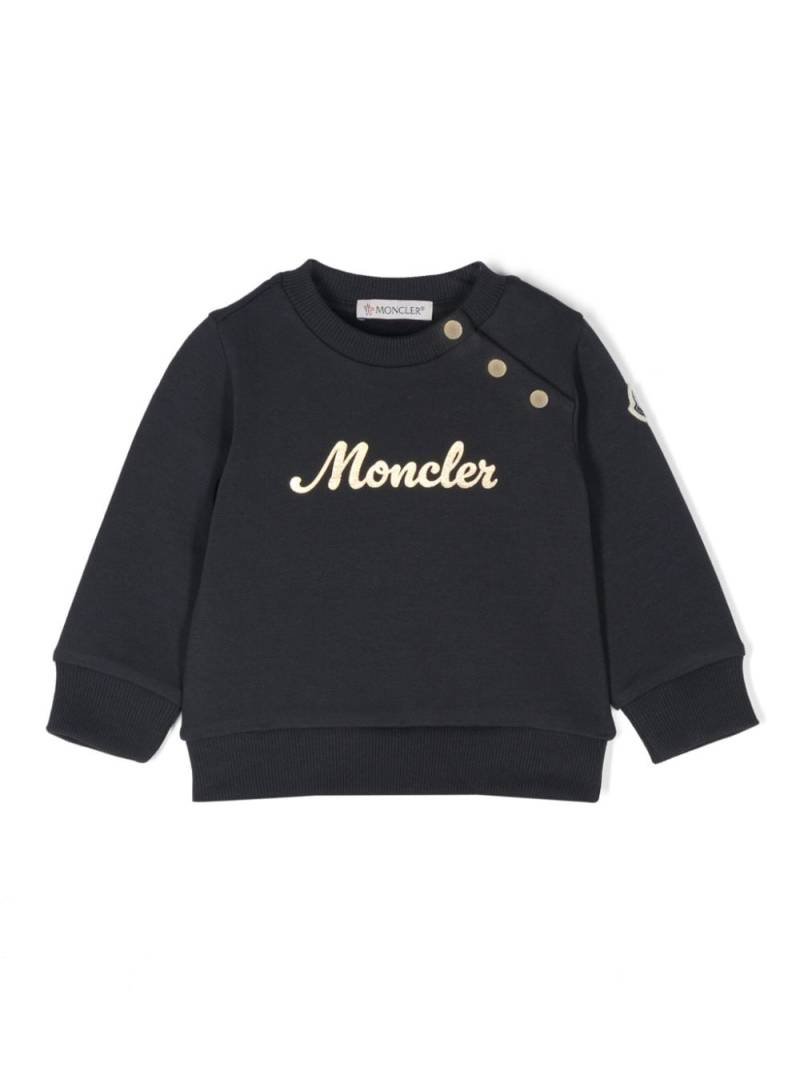 Moncler Enfant logo-print sweatshirt - Blue von Moncler Enfant