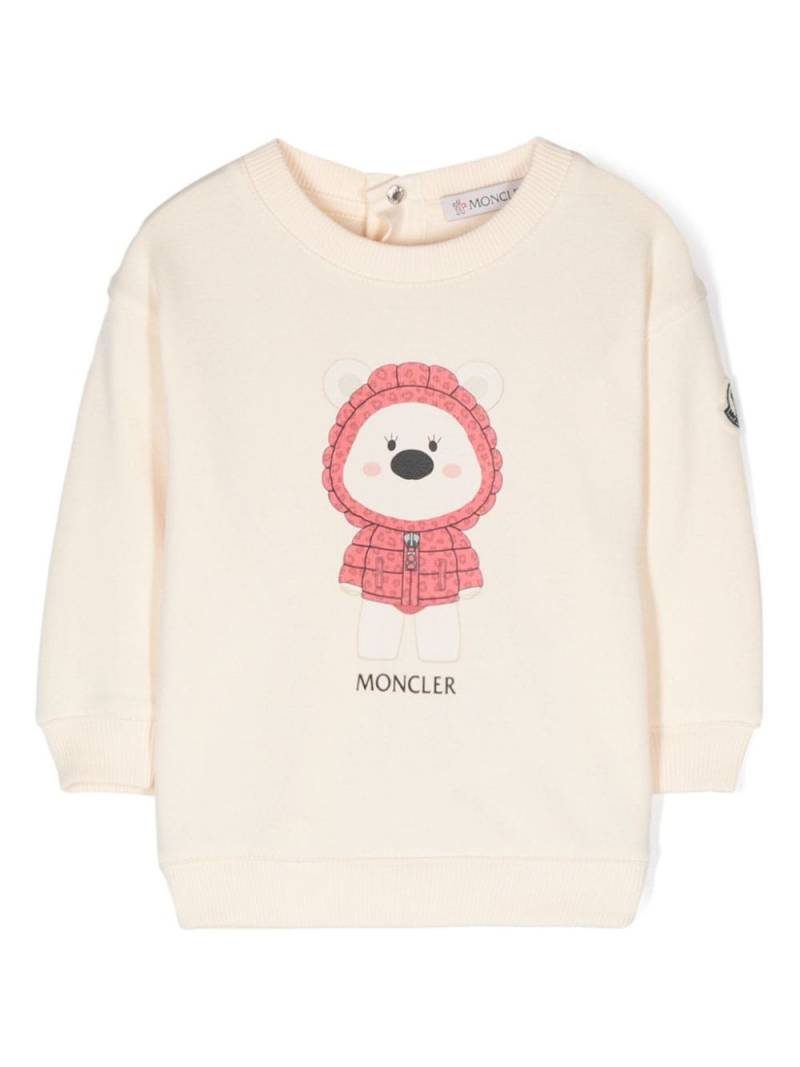 Moncler Enfant logo-print sweatshirt - Neutrals von Moncler Enfant