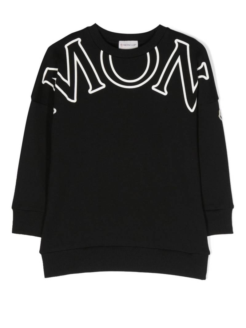 Moncler Enfant logo-print sweatshirt dress - Black von Moncler Enfant