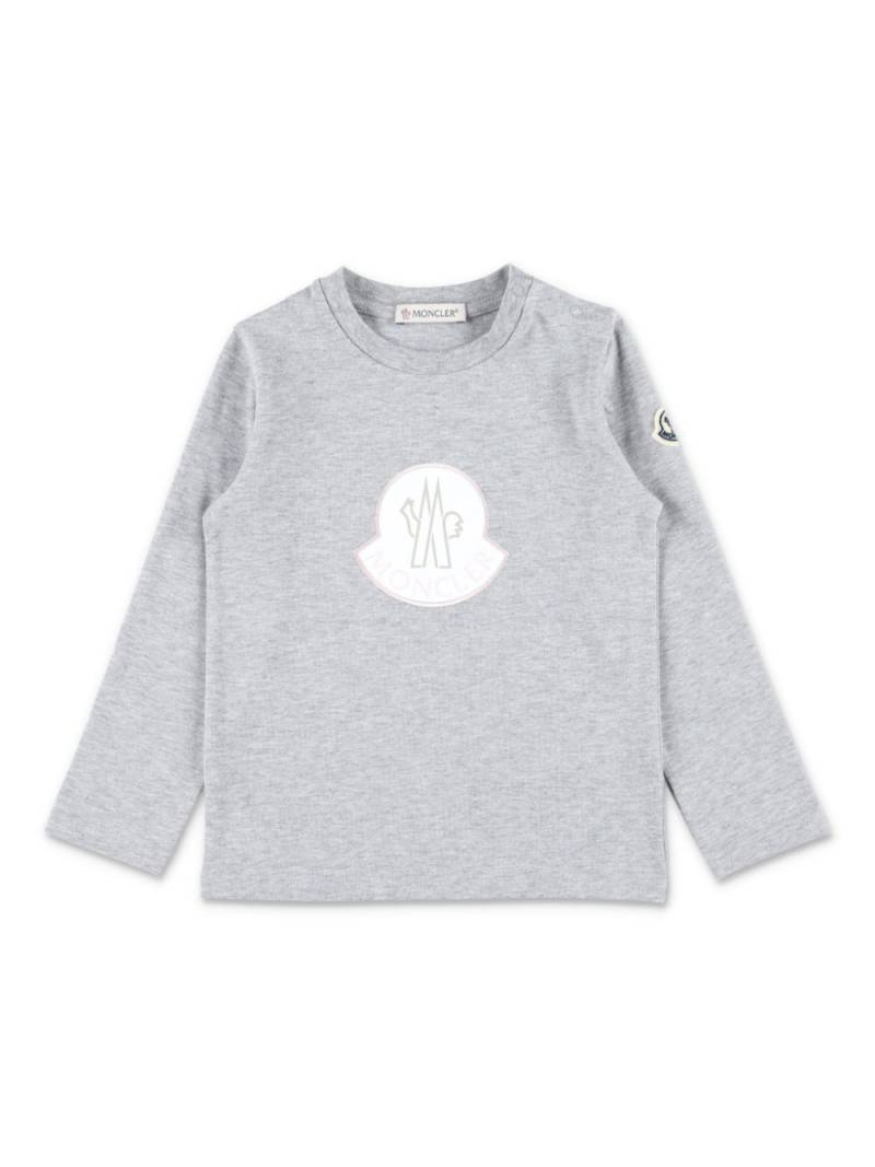 Moncler Enfant logo-print t-shirt - Grey von Moncler Enfant