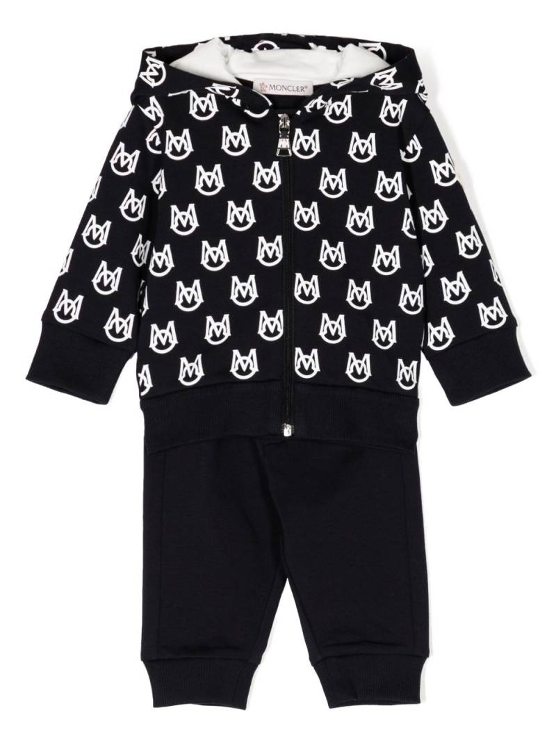 Moncler Enfant logo-print tracksuit set - Black von Moncler Enfant