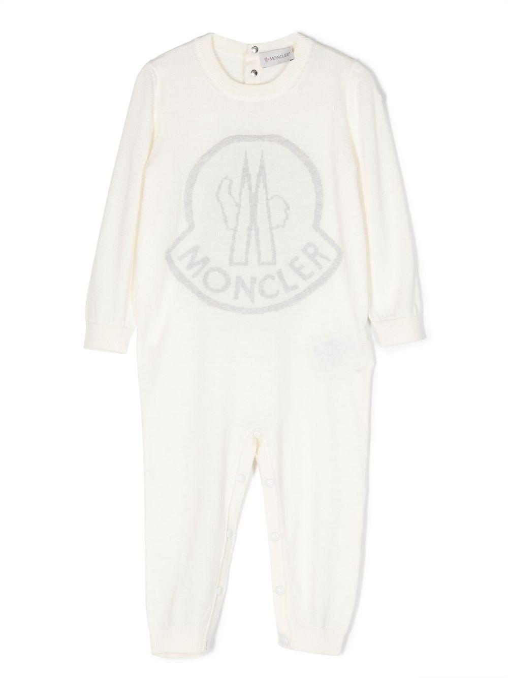 Moncler Enfant logo-print wool romper - White von Moncler Enfant