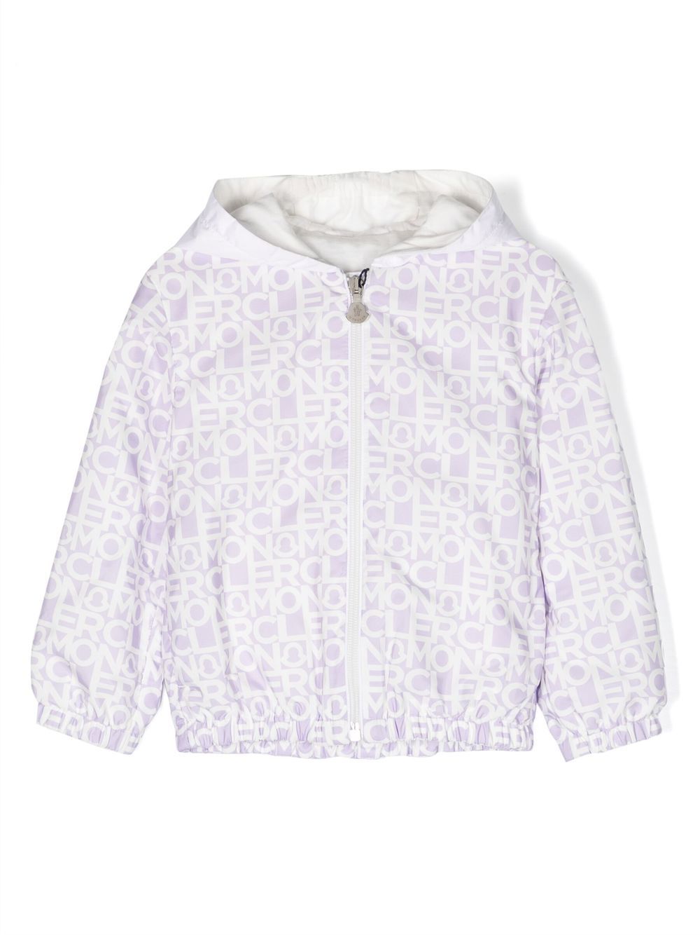 Moncler Enfant logo-print zip-up hooded jacket - Purple von Moncler Enfant