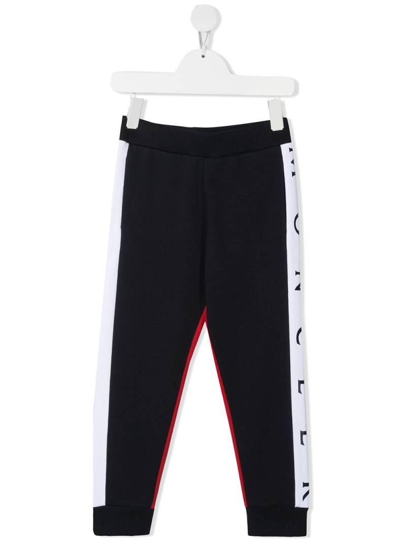 Moncler Enfant logo-trim track pants - Blue von Moncler Enfant