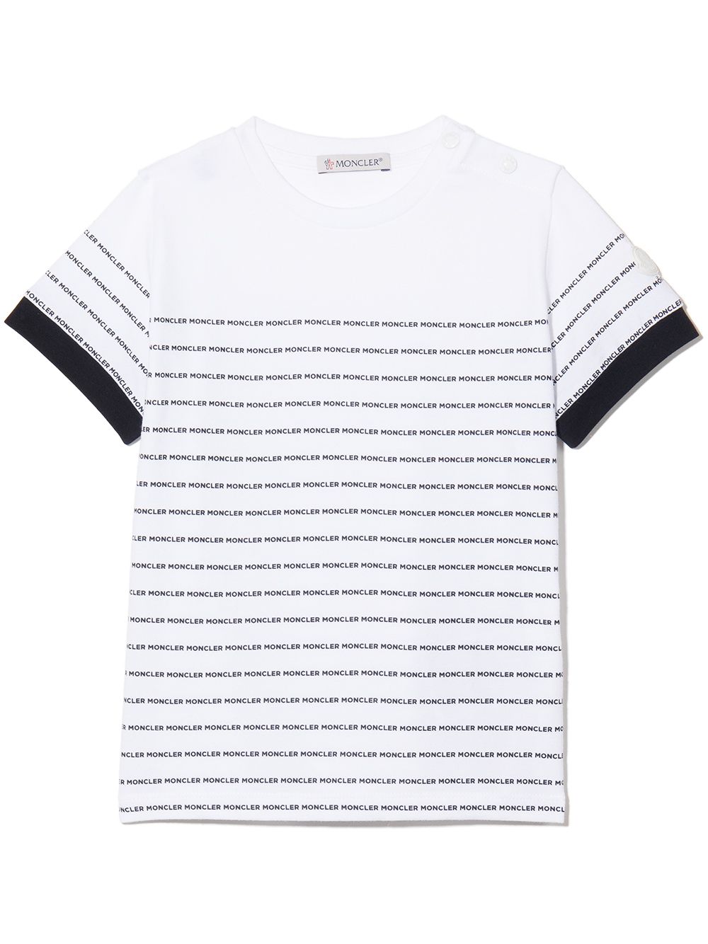 Moncler Enfant micro logo-print T-shirt - White von Moncler Enfant