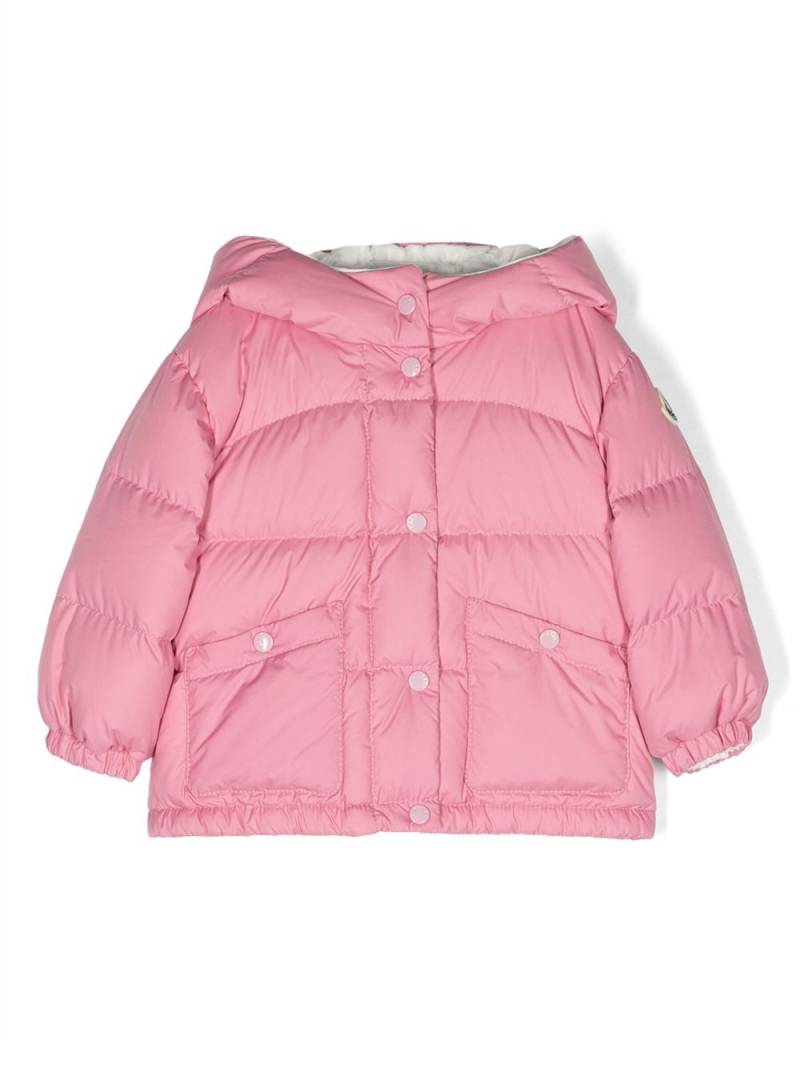 Moncler Enfant Ebre logo-embroidered padded jacket - Pink von Moncler Enfant