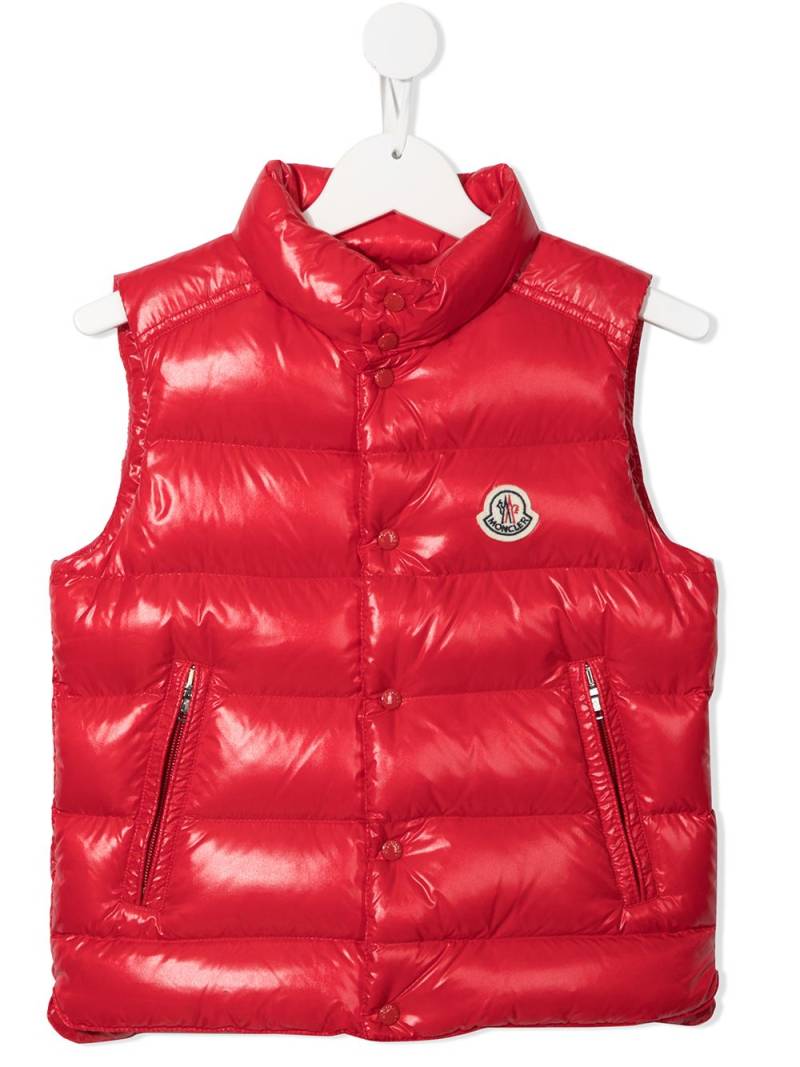 Moncler Enfant padded down gilet - Red von Moncler Enfant