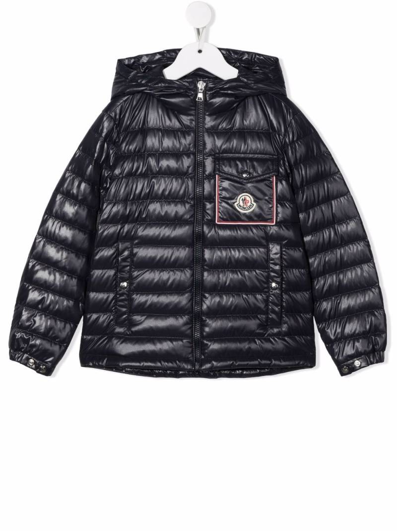 Moncler Enfant padded hooded coat - Blue von Moncler Enfant