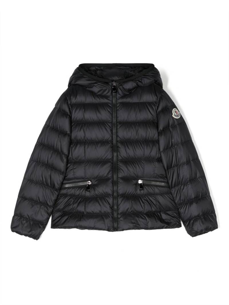 Moncler Enfant padded hooded jacket - Black von Moncler Enfant