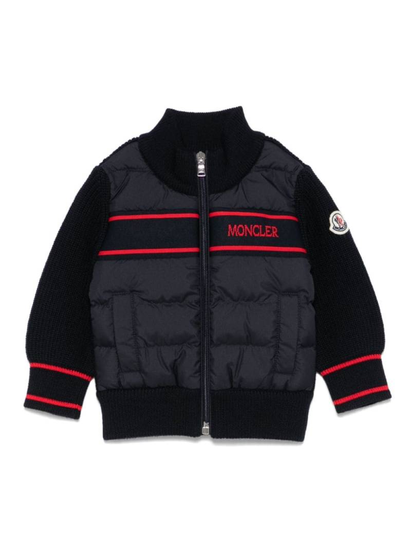 Moncler Enfant padded-panel cardigan - Blue von Moncler Enfant