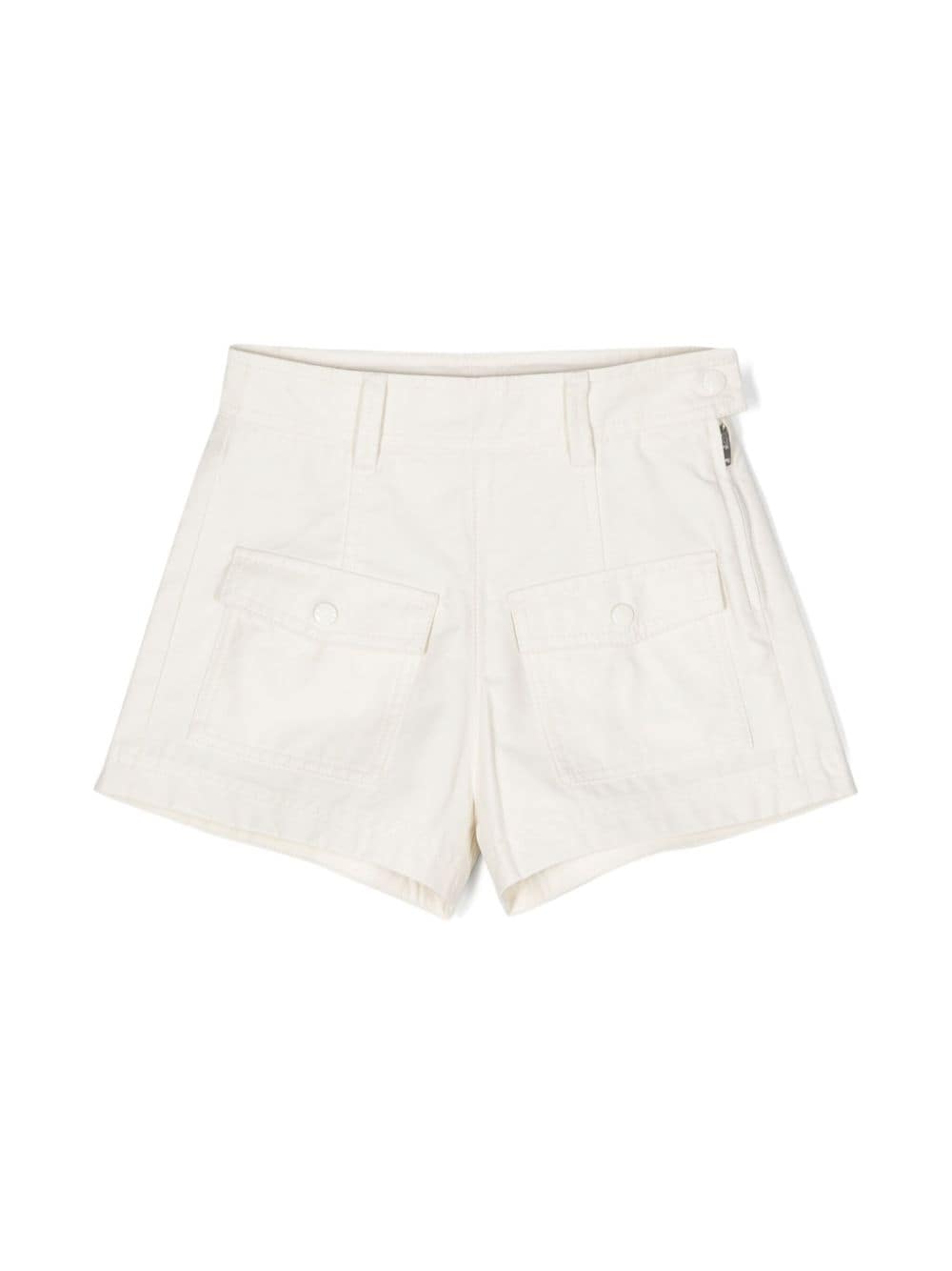 Moncler Enfant panelled cotton-blend shorts - White von Moncler Enfant