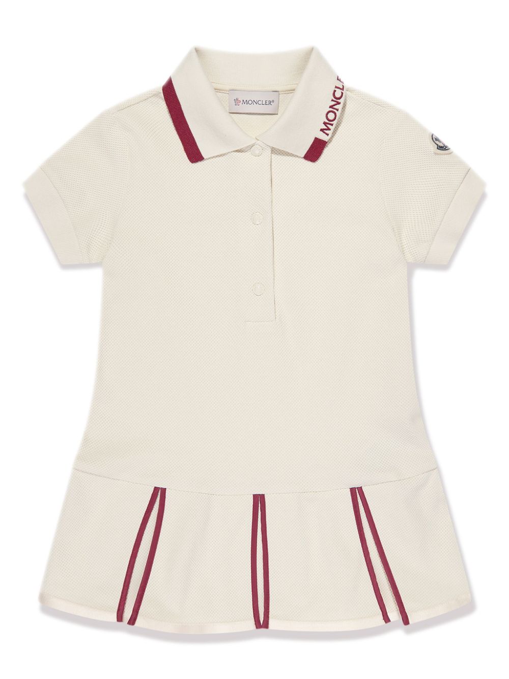 Moncler Enfant piqué-weave polo dress - Neutrals von Moncler Enfant