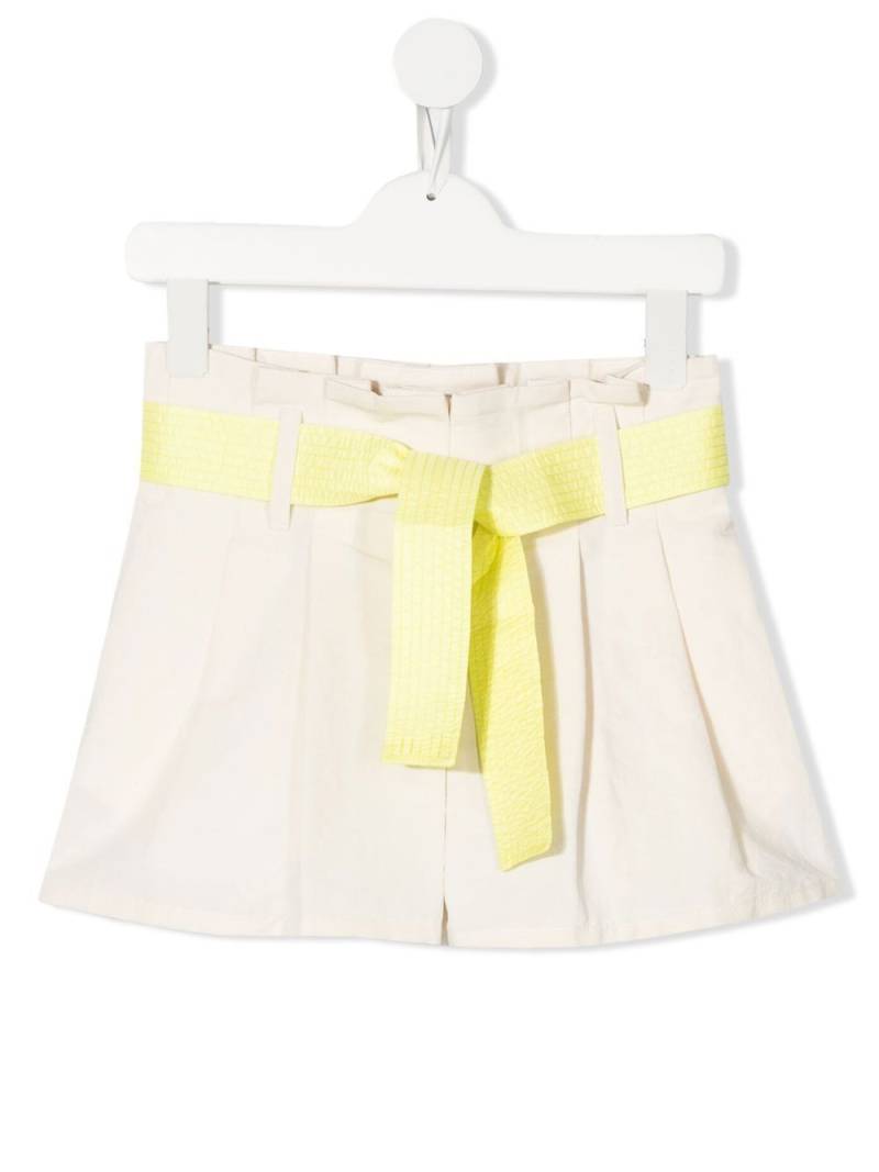 Moncler Enfant pleated bow-detail shorts - Neutrals von Moncler Enfant