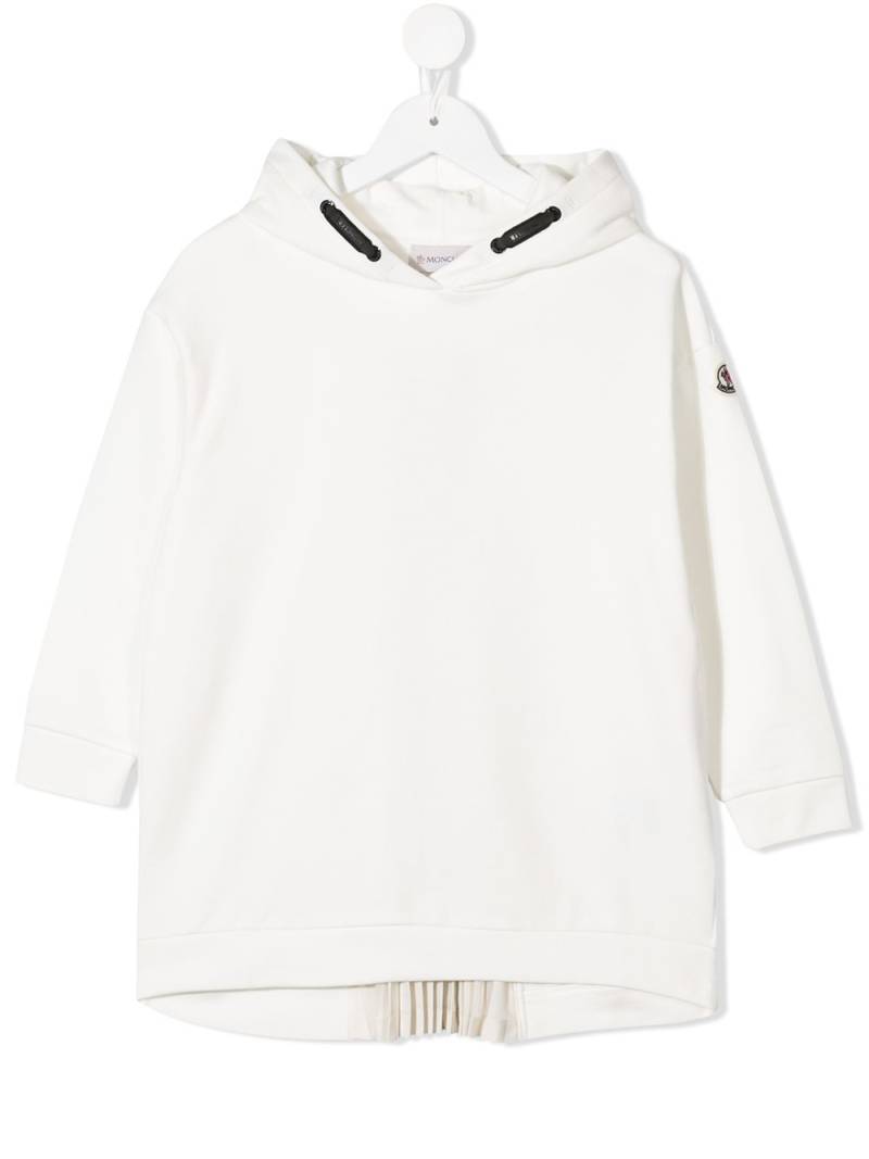 Moncler Enfant pleated sweatshirt dress - White von Moncler Enfant