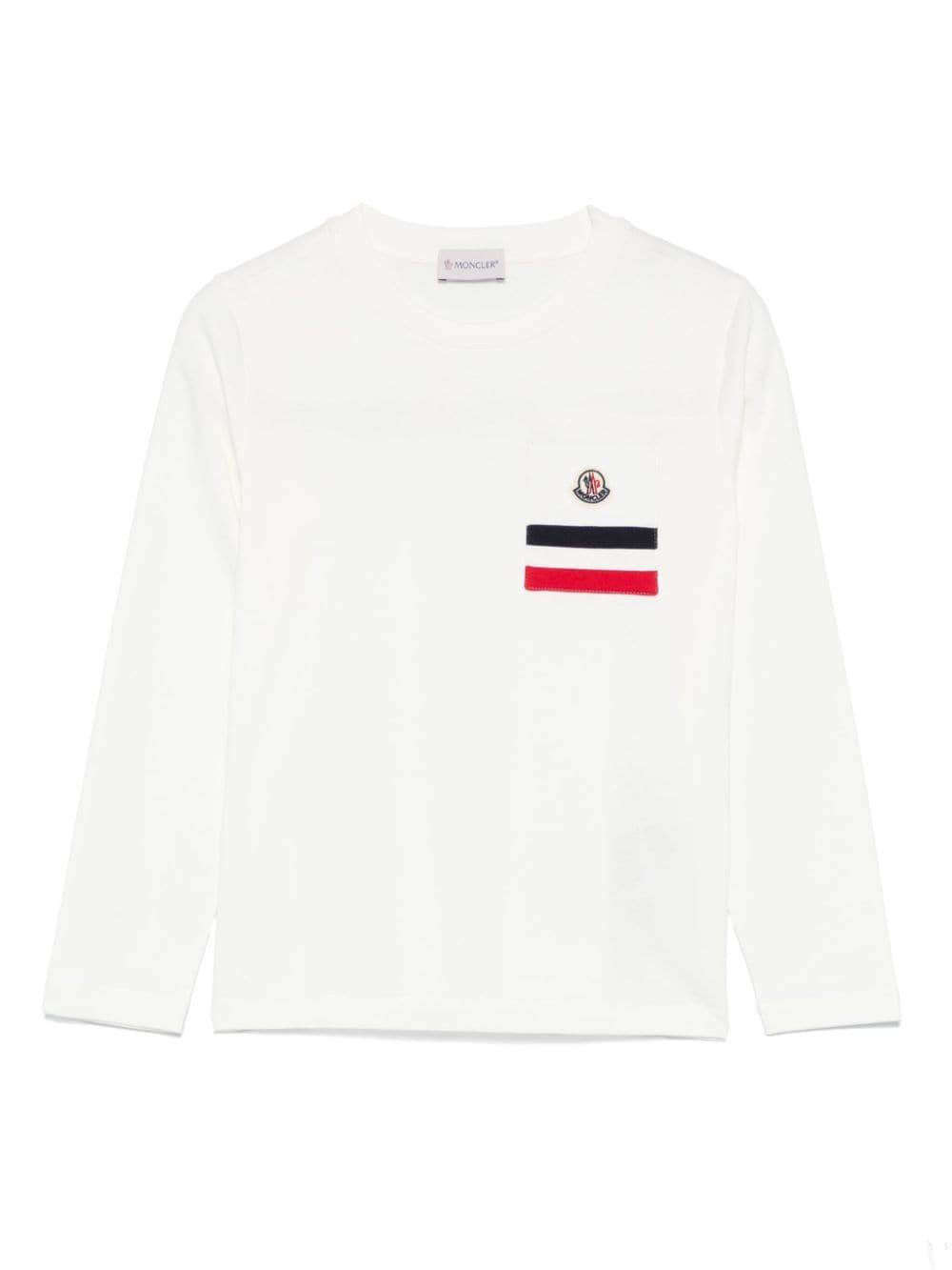 Moncler Enfant pocket-detail long-sleeve T-shirt - White von Moncler Enfant