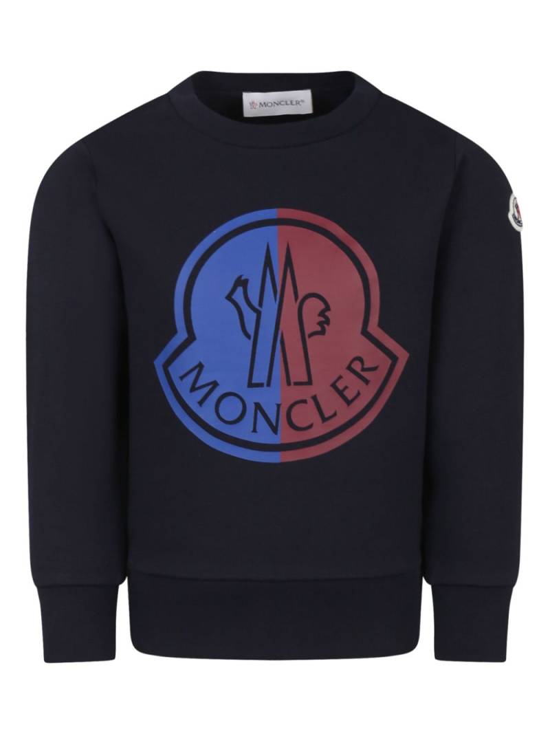 Moncler Enfant printed jersey sweatshirt - Blue von Moncler Enfant