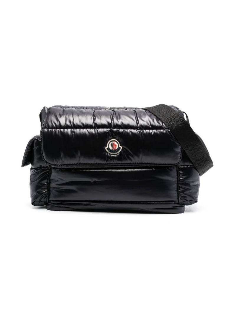 Moncler Enfant quilted baby changing bag - Black von Moncler Enfant