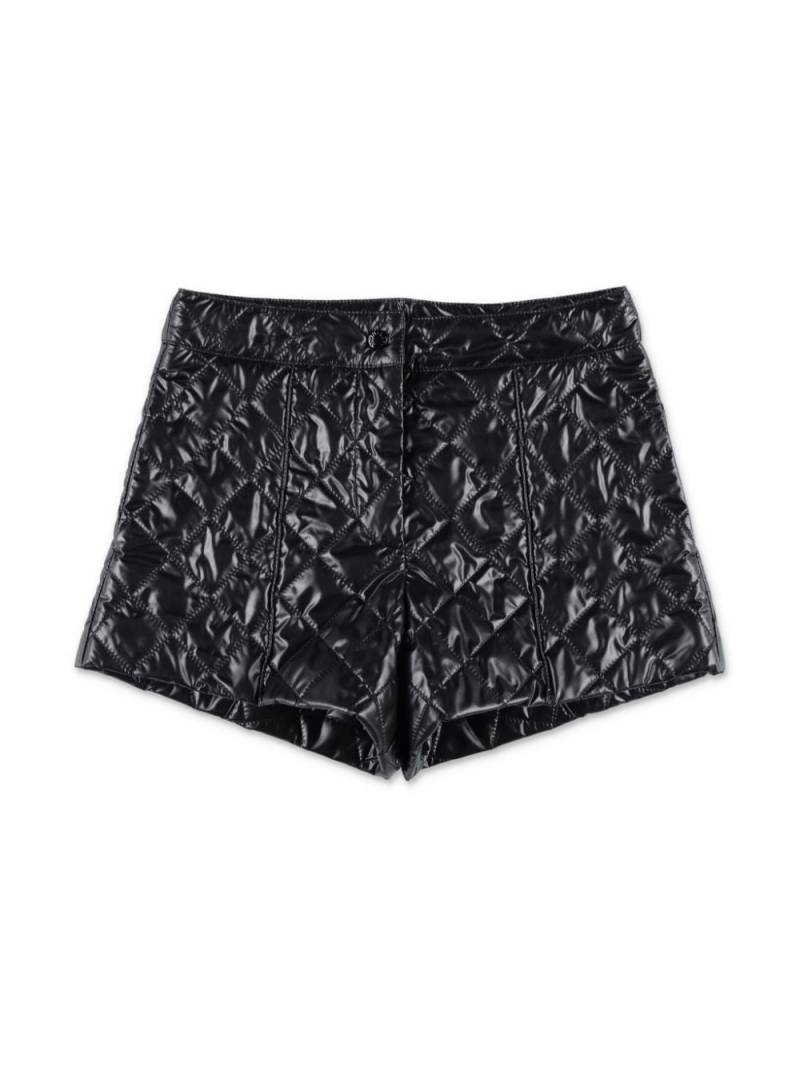 Moncler Enfant quilted faux-leather shorts - Black von Moncler Enfant