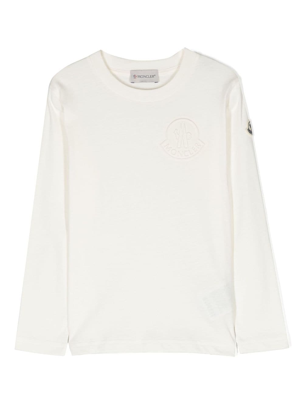 Moncler Enfant raised-logo long-sleeve T-shirt - Neutrals von Moncler Enfant