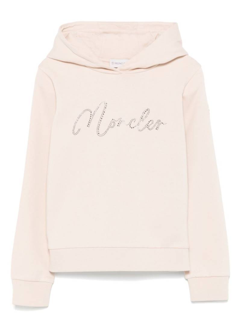 Moncler Enfant rhinestone-logo hoodie - Neutrals von Moncler Enfant