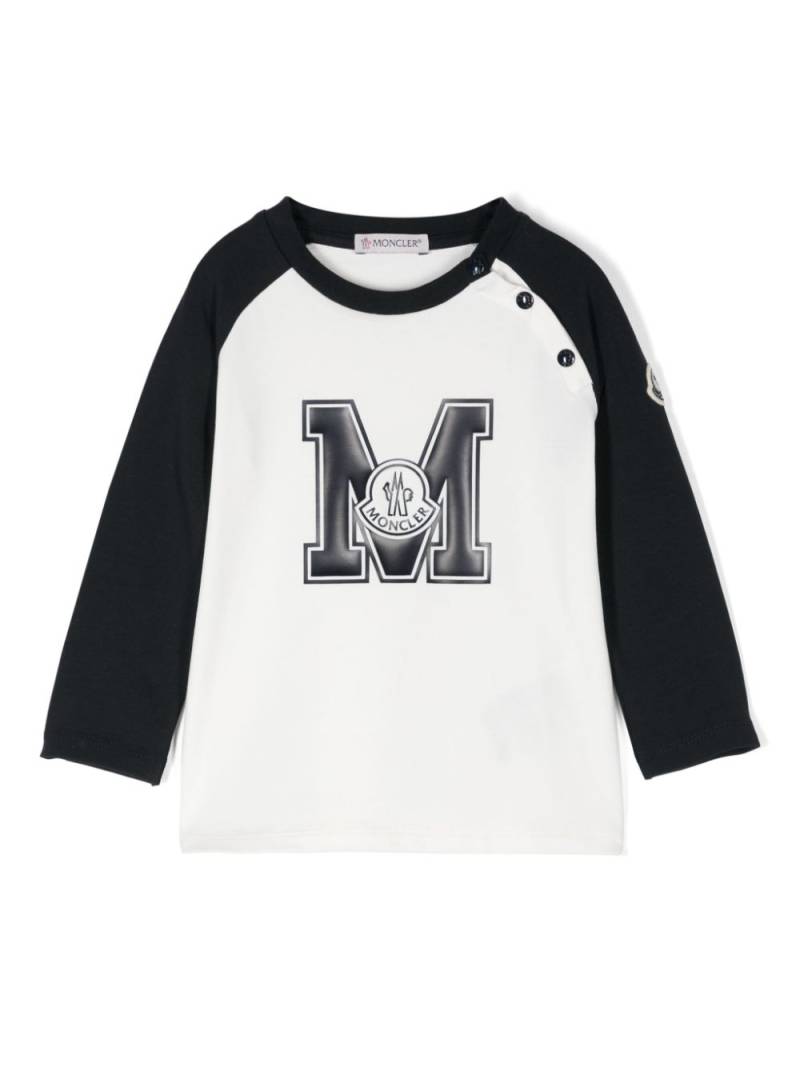 Moncler Enfant rubberised-logo T-shirt - White von Moncler Enfant