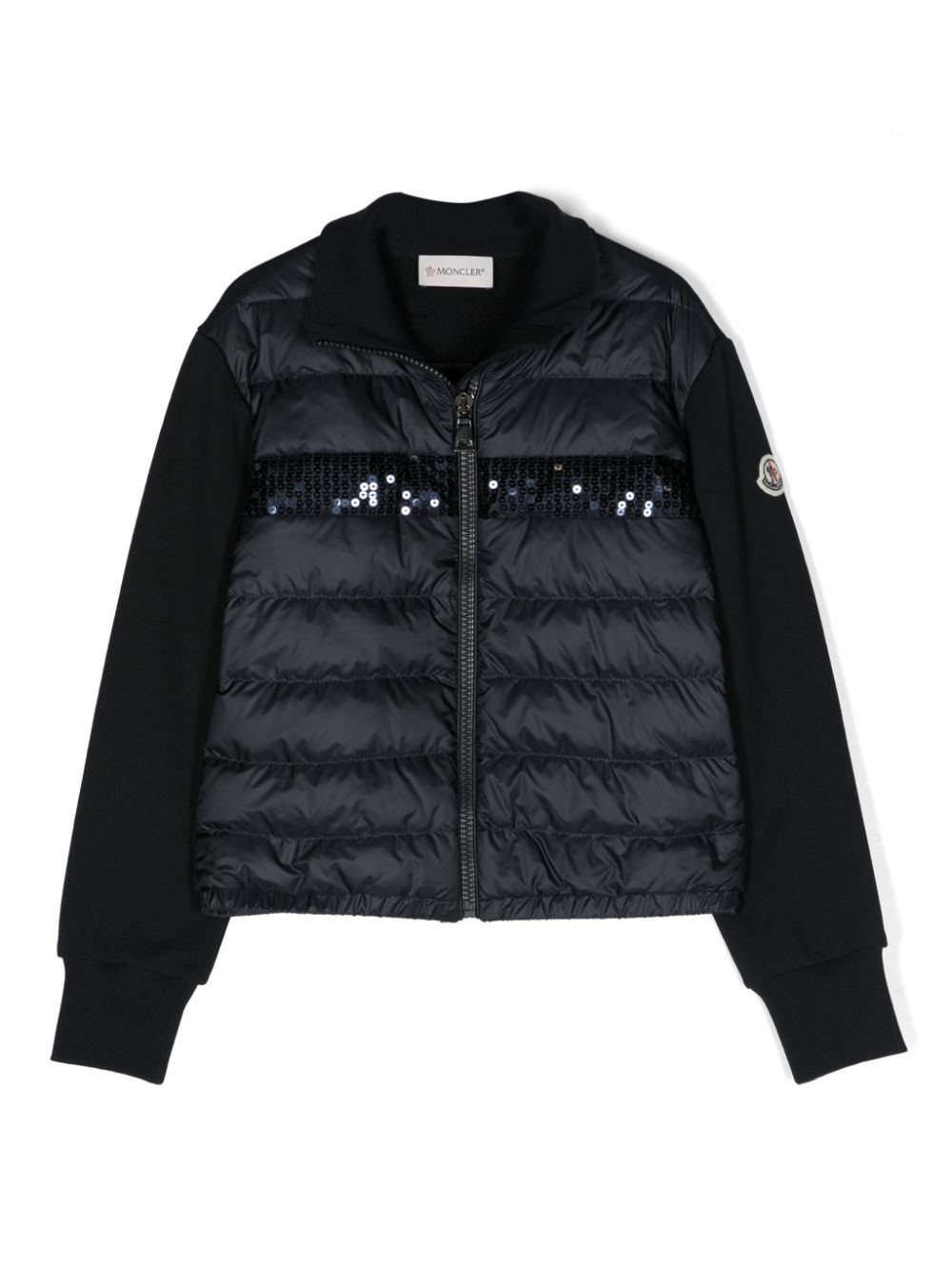 Moncler Enfant sequin-detail quilted jacket - Blue von Moncler Enfant