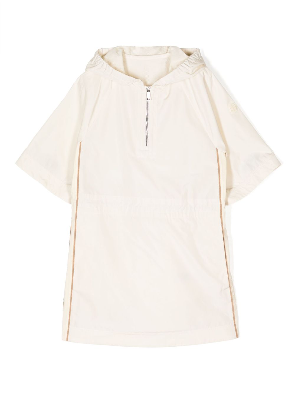 Moncler Enfant short-sleeve hooded dress - Neutrals von Moncler Enfant