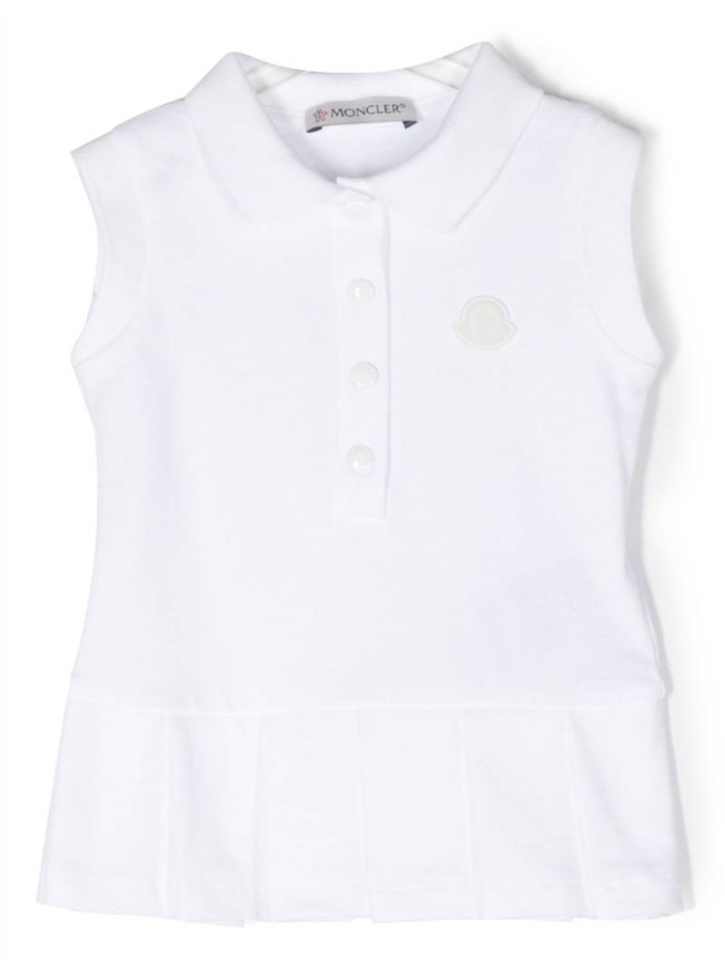 Moncler Enfant sleeveless polo shirt dress - White von Moncler Enfant