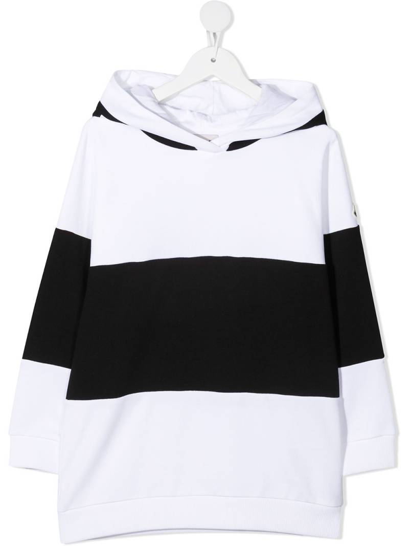 Moncler Enfant striped cotton hoodie - White von Moncler Enfant