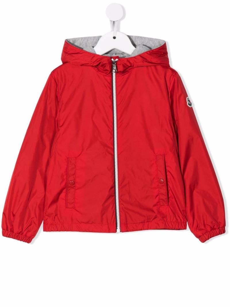 Moncler Enfant zipped-up hooded jacket - Red von Moncler Enfant