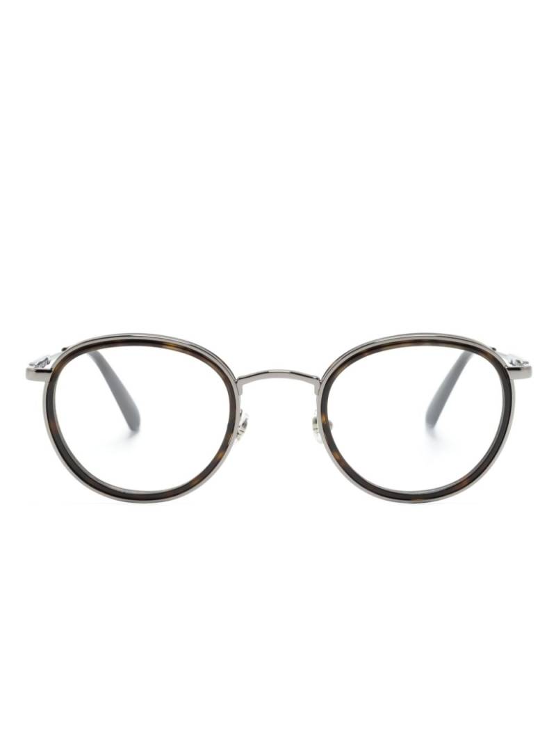 Moncler Eyewear ML5153 Oval Eyeglasses - Brown von Moncler Eyewear