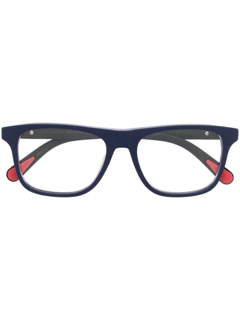 Moncler Eyewear ML5161 Rectangular Eyeglasses - Black von Moncler Eyewear