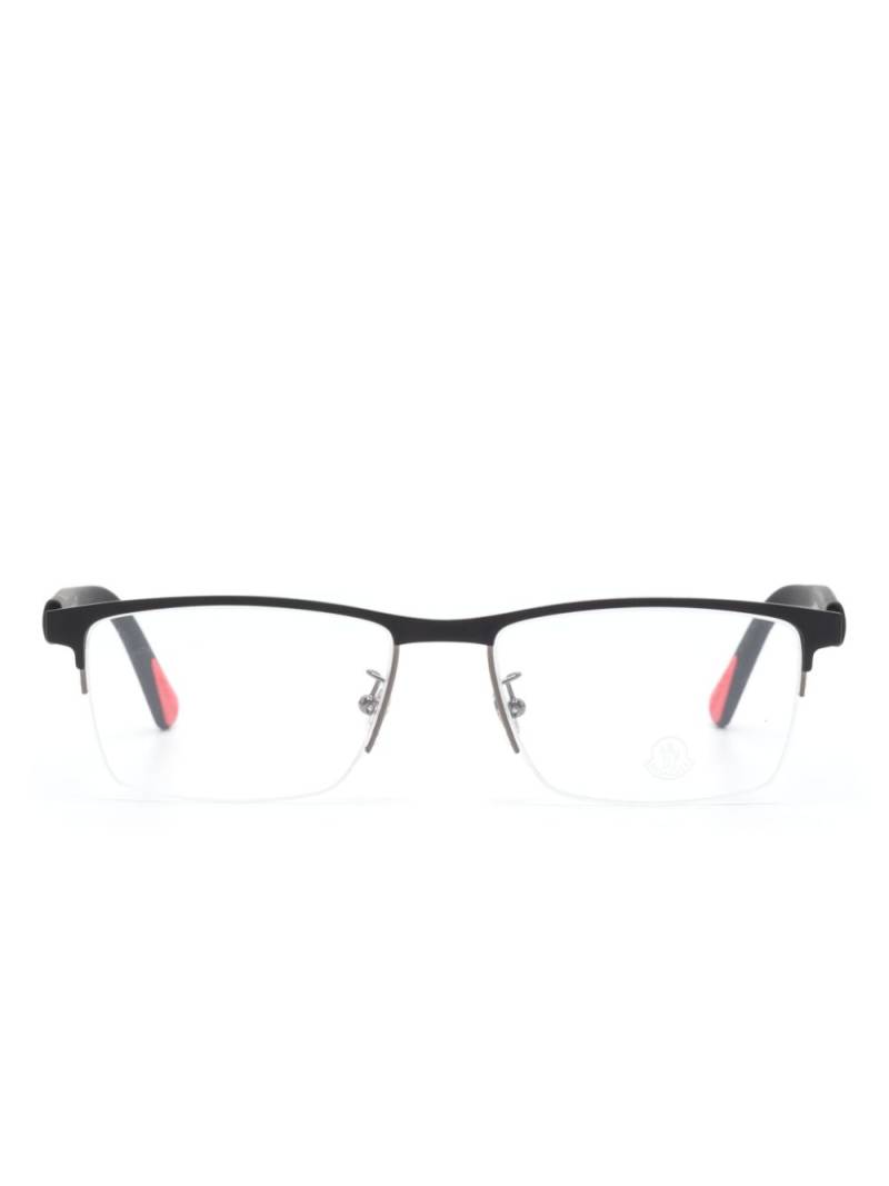 Moncler Eyewear ML5164H Semi-Rimless Eyeglasses - Black von Moncler Eyewear