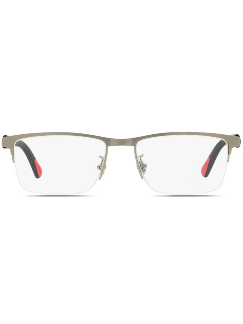 Moncler Eyewear ML5164H semi-rimless glasses - Silver von Moncler Eyewear