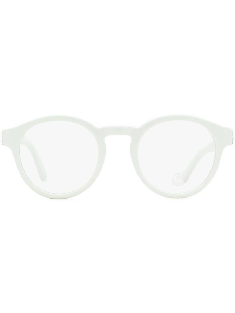 Moncler Eyewear ML5189 oval-frame glasses - White von Moncler Eyewear