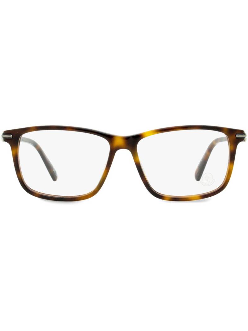 Moncler Eyewear ML5205 rectangle-frame glasses - Brown von Moncler Eyewear