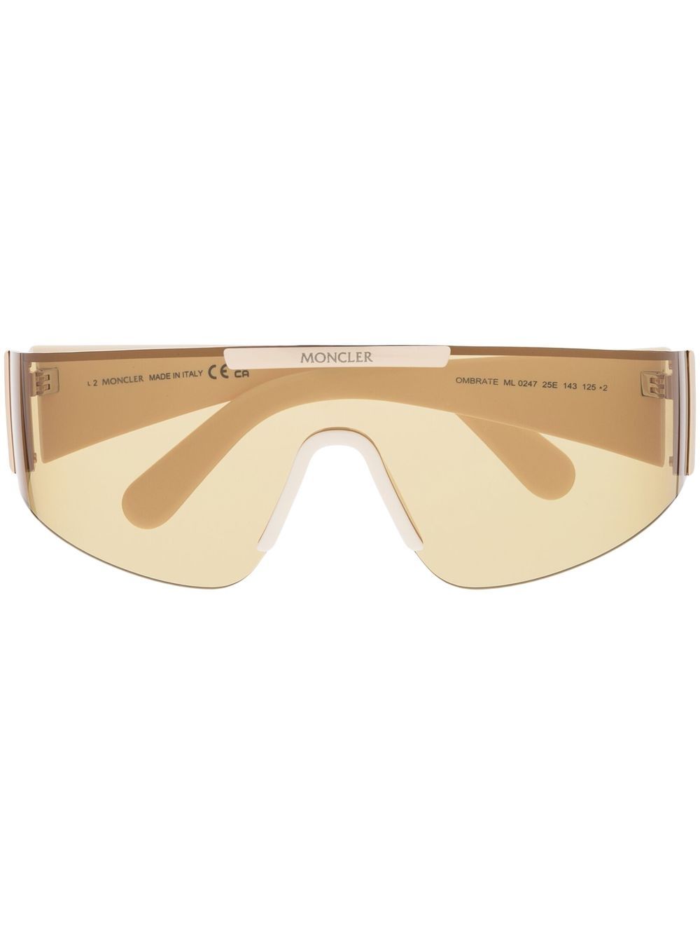 Moncler Eyewear Ombrate sunglasses mask - White von Moncler Eyewear