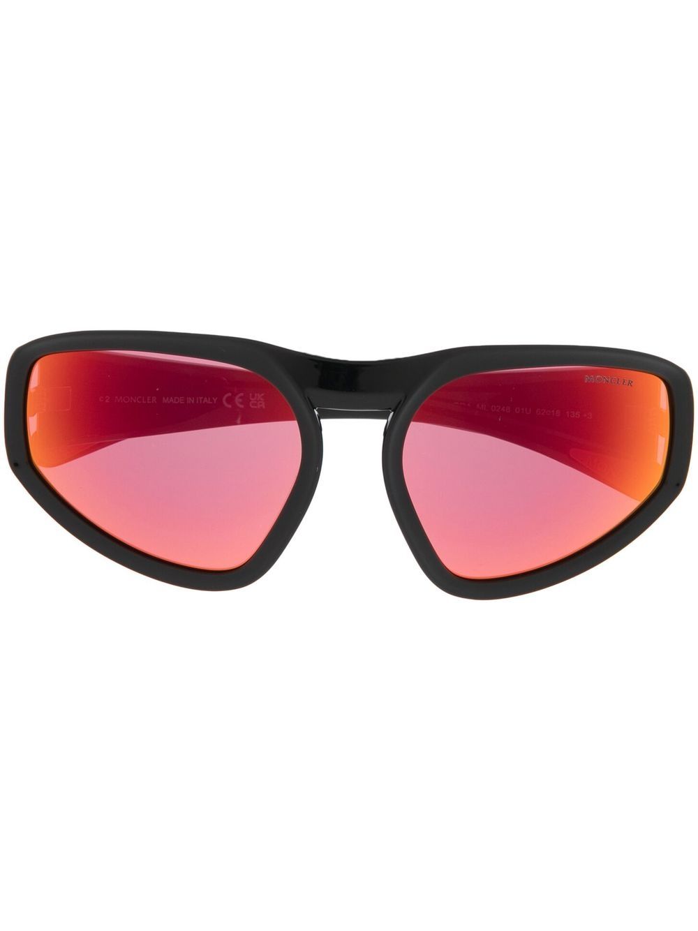 Moncler Eyewear Pentagra geometric sunglasses - Black von Moncler Eyewear