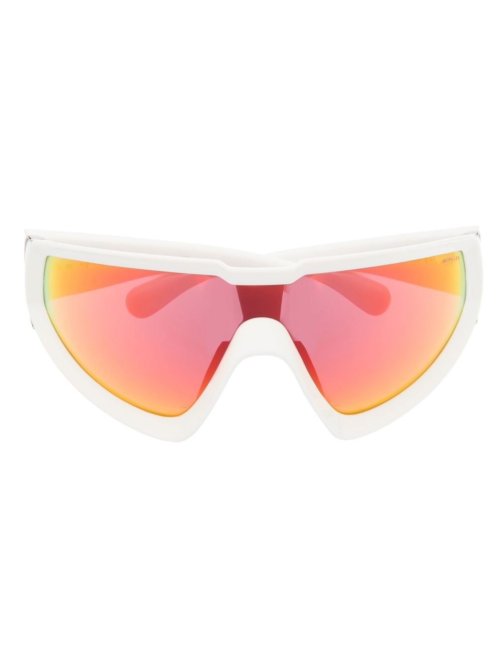 Moncler Eyewear Wrapid oversized-frame sport sunglasses - White von Moncler Eyewear