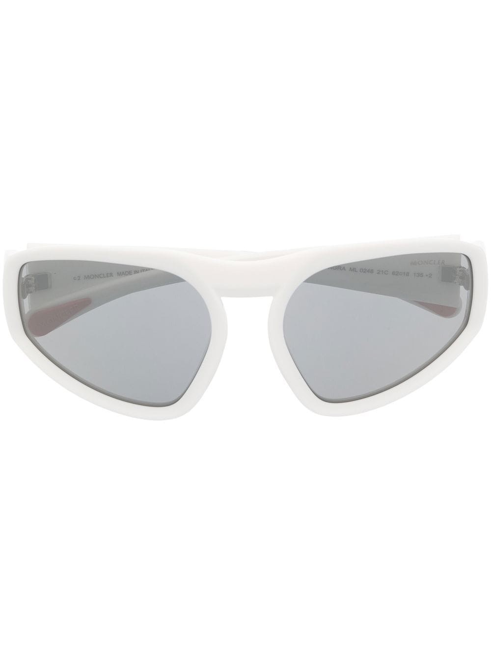 Moncler Eyewear oversize-frame sunglasses - White von Moncler Eyewear