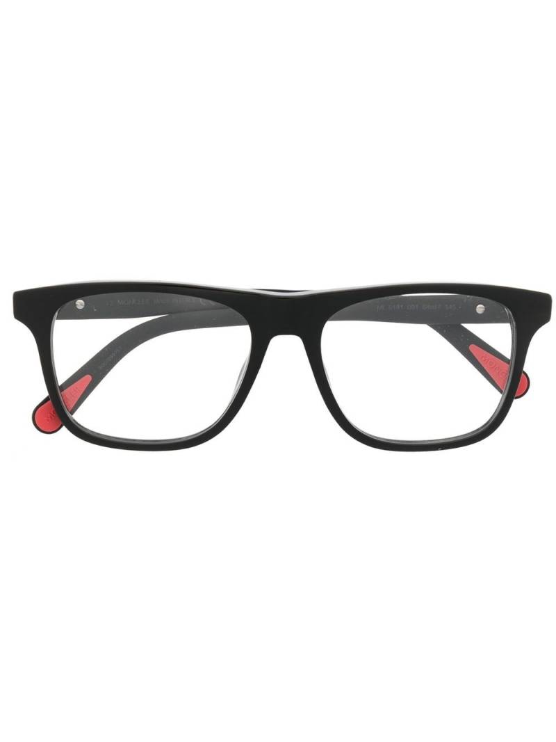 Moncler Eyewear ML5161 Rectangular Eyeglasses - Black von Moncler Eyewear